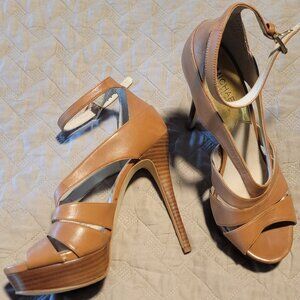 NWOB MICHAEL Michael Kors, Strappy Ankle Strap Stiletto Platform Heels